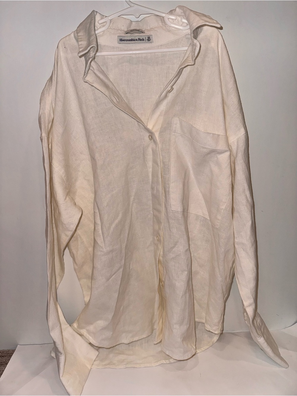Abercrombie & Fitch Ivory Button-Down Shirt